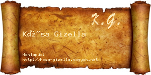 Kósa Gizella névjegykártya