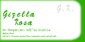 gizella kosa business card